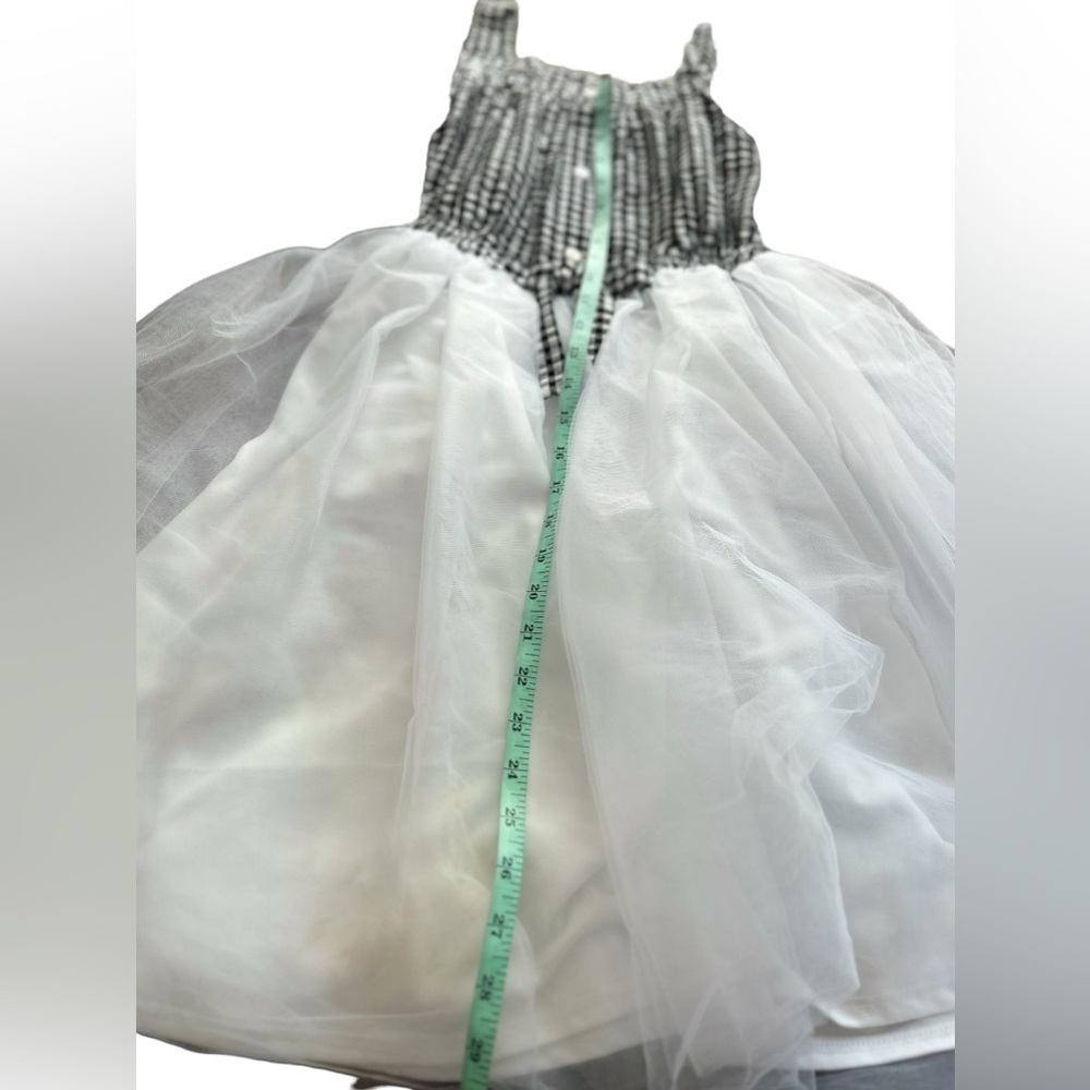 Bonnie Jean Girls Checkered Tulle Skirt Dress Size 16 Off Shoulder Party Dress - Picture 6 of 9